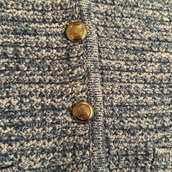 NEW Ba&sh Bash Guspa Cardigan Jacket in  Blue Crochet | size 1 / S - Picture 11 of 12